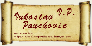 Vukoslav Paučković vizit kartica